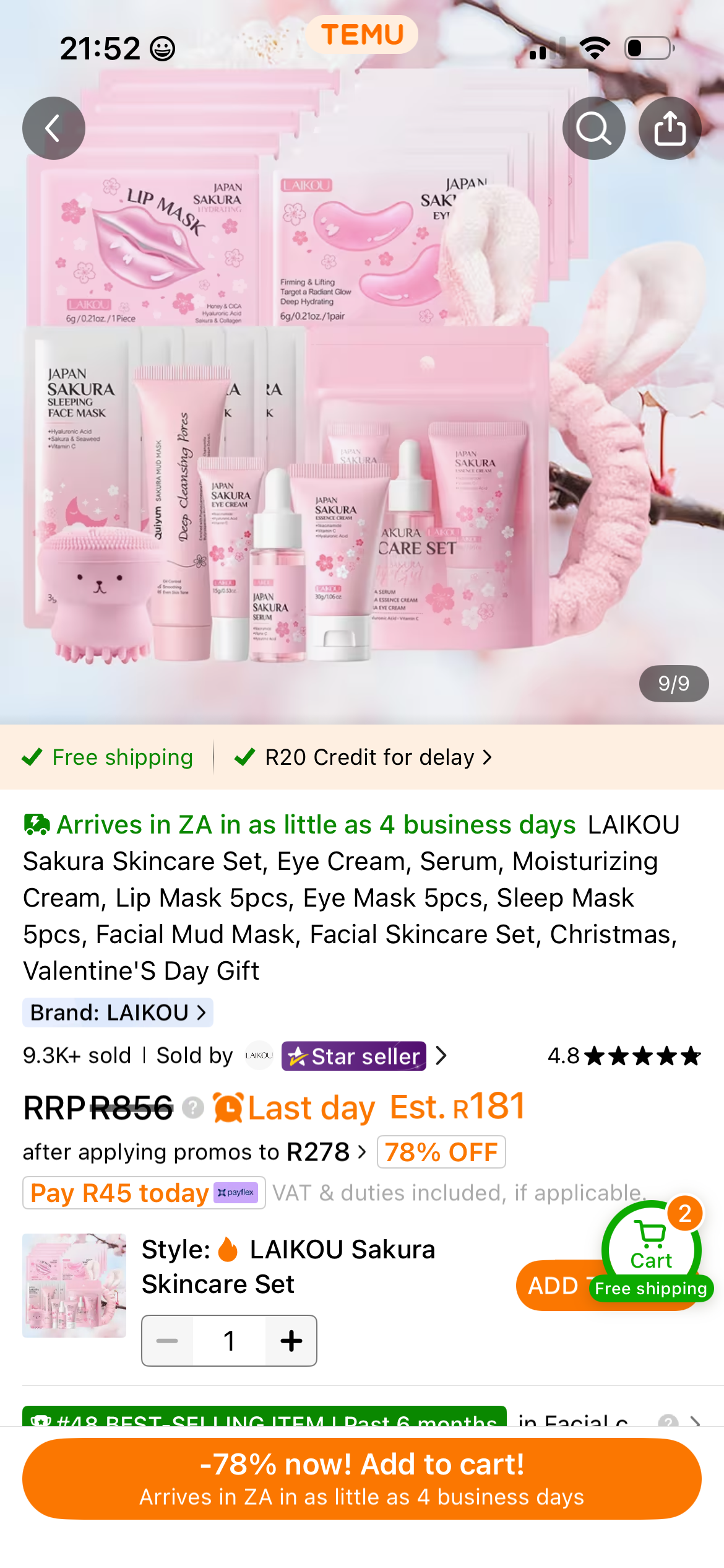 Sakura Skincare Set
